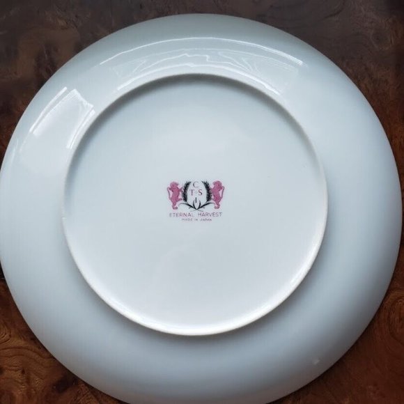 Set of 2 CTS Eternal Harvest Dinner Plates Gold & Silver CTS Vintage Mid Century - Picture 6 of 12